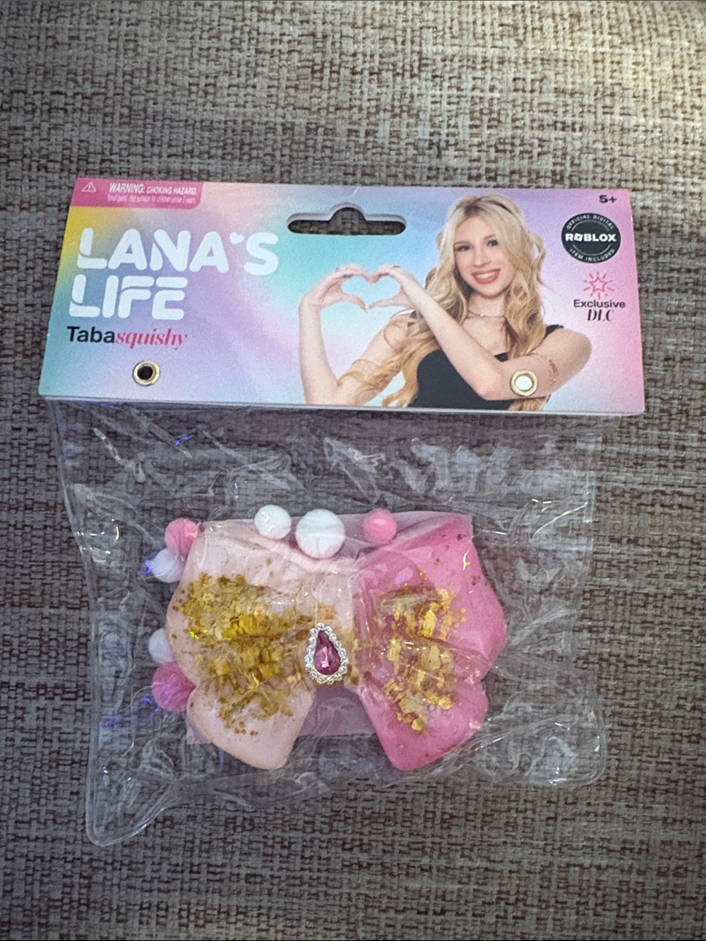 LANA'S LIFE Kids Pink Glitter Bow Hair Clip by Tabasquishy